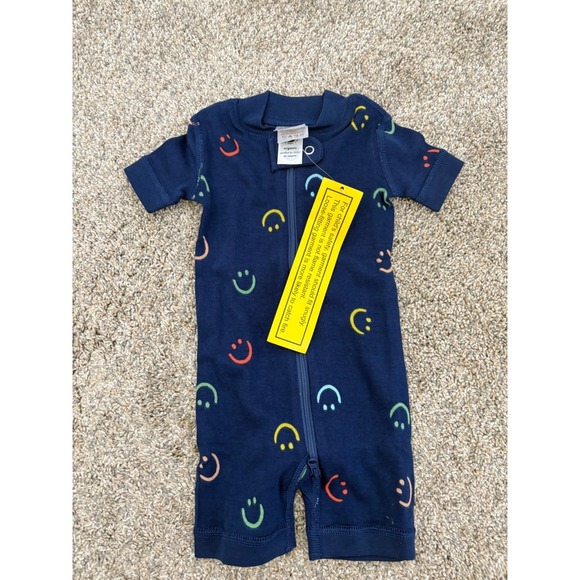 Hanna Andersson 2-Way Zip Shortie Sleeper – Happy Days – 0-3 Months – NWT - Picture 2 of 5